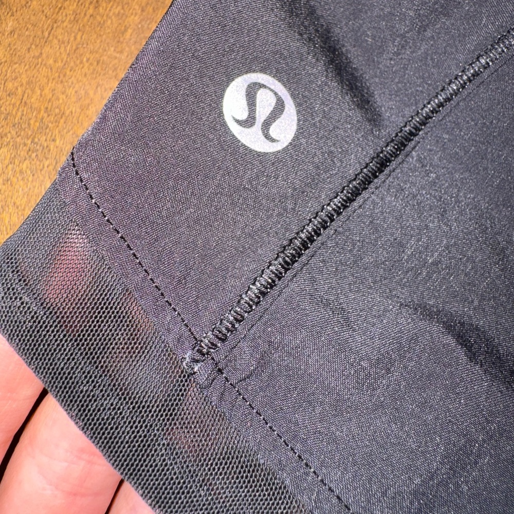 Lululemon black lined running shorts, 2.5in - Picture 4 of 5